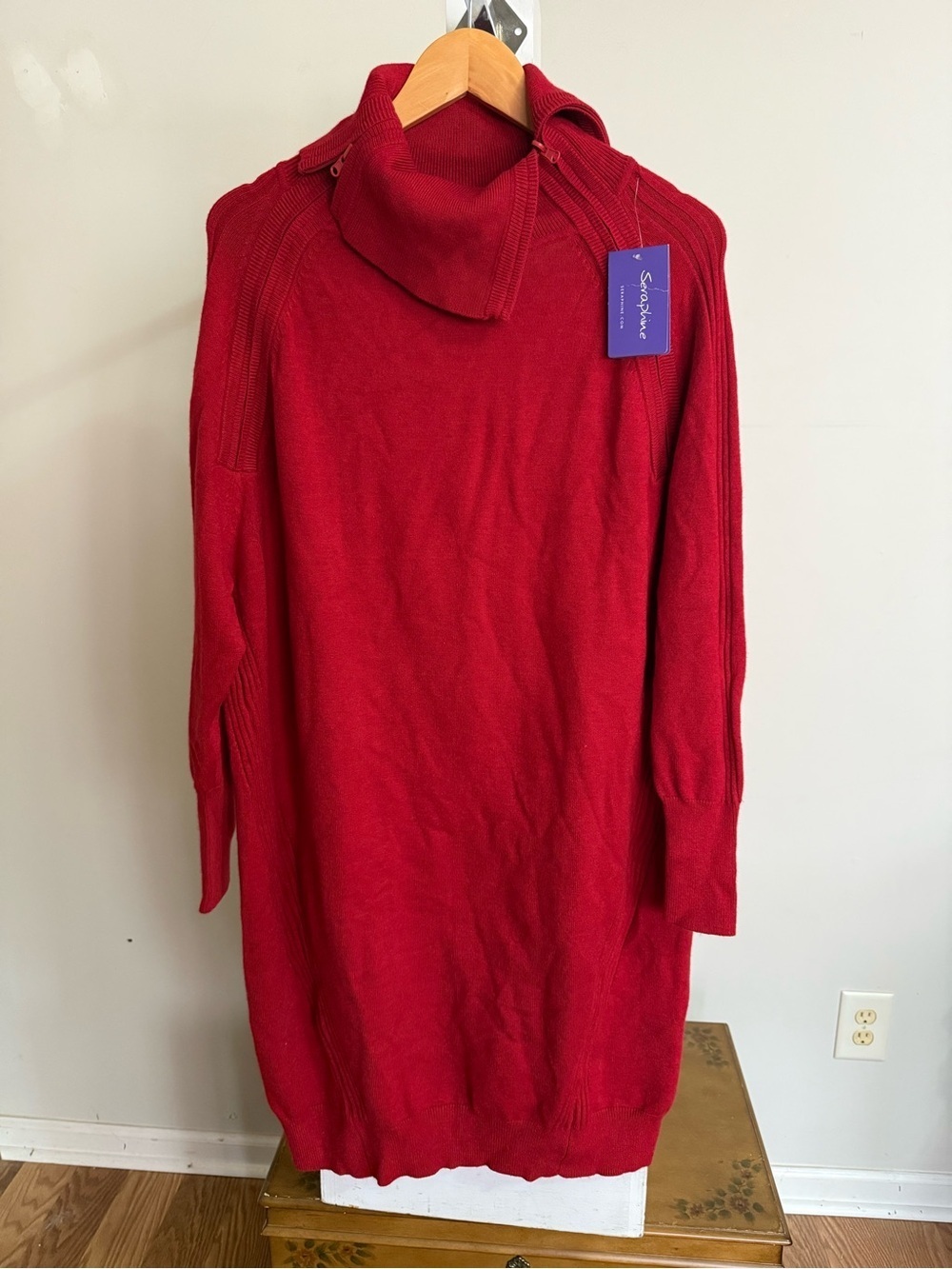 NWT Seraphine Roll Neck Ribbed Sweater Dress